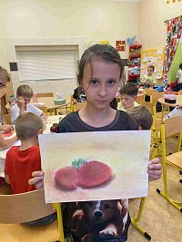 ŠD - malba jablíček pastelem - obrázek číslo: 1